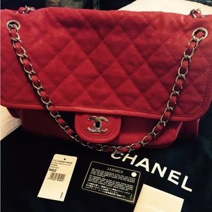 Used Authentic Chanel Red bag- PHW